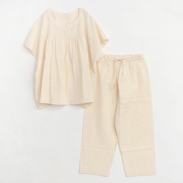 オーガニックコットン 追撚ダブルガーゼパジャマ