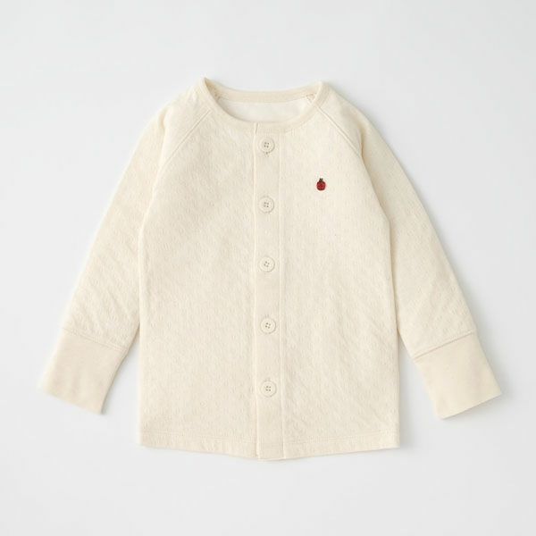 オーガニックコットン ベビーエアニット長袖パジャマ