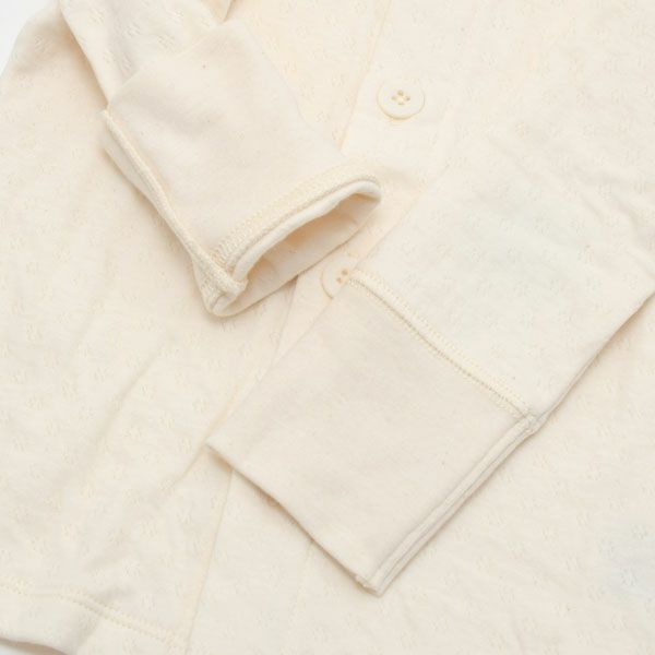 オーガニックコットン ベビーエアニット長袖パジャマ