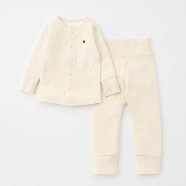 オーガニックコットン ベビーエアニット長袖パジャマ