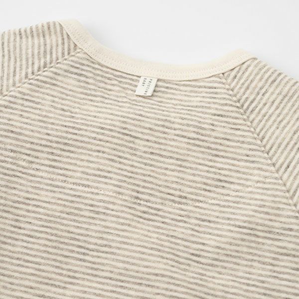 オーガニックコットン&ヤク ベビーエアニットボーダーカバーオール