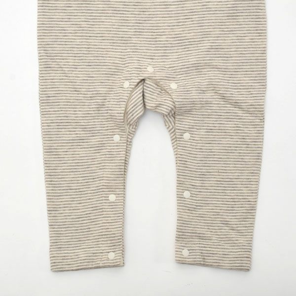 オーガニックコットン&ヤク ベビーエアニットボーダーカバーオール