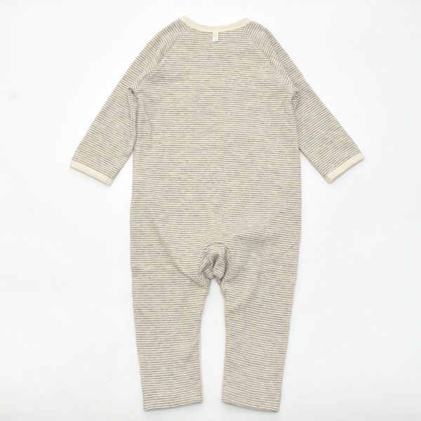 オーガニックコットン&ヤク ベビーエアニットボーダーカバーオール