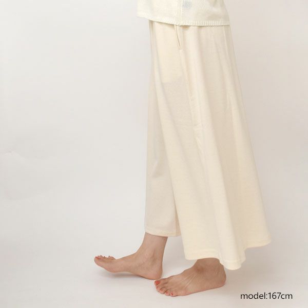オーガニックコットン ペーパーコットン天竺フロントタックスカート