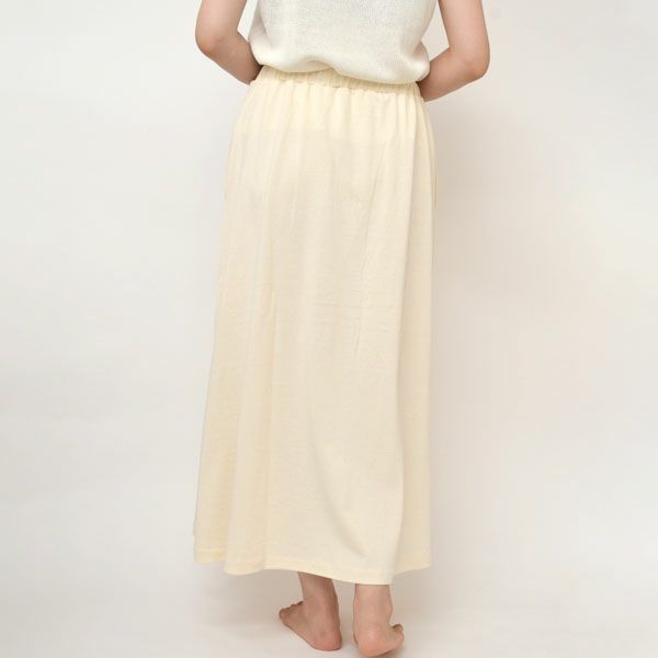 オーガニックコットン ペーパーコットン天竺フロントタックスカート