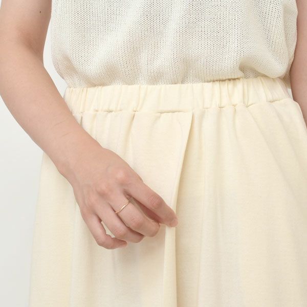 オーガニックコットン ペーパーコットン天竺フロントタックスカート