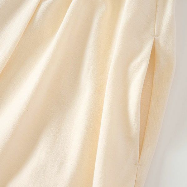 オーガニックコットン ペーパーコットン天竺フロントタックスカート