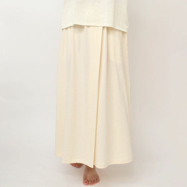 オーガニックコットン ペーパーコットン天竺フロントタックスカート