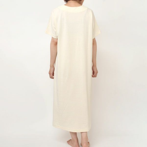 オーガニックコットン ペーパーコットン天竺フロントタックワンピース
