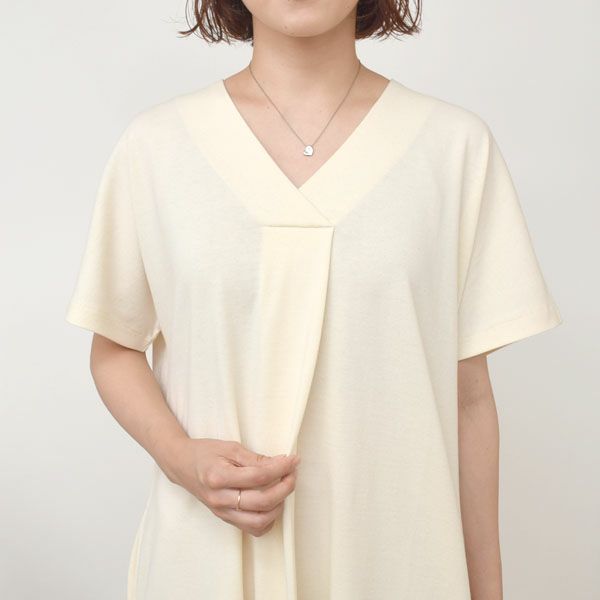 オーガニックコットン ペーパーコットン天竺フロントタック