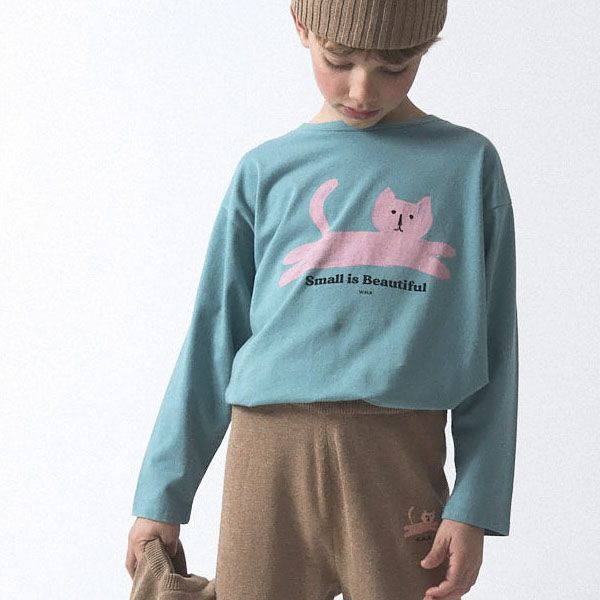 オーガニックコットン キッズＴシャツ(長袖)Cat