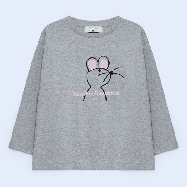 オーガニックコットン キッズＴシャツ(長袖)Mouse