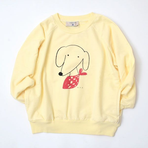 オーガニックコットン キッズスウェットラグランシャツDog