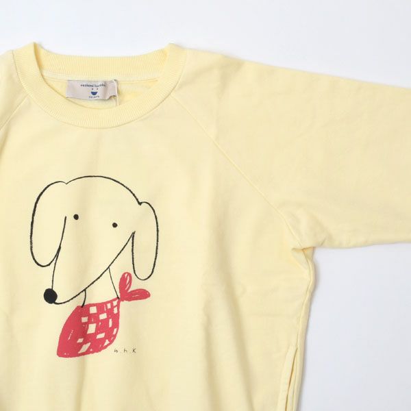 オーガニックコットン キッズスウェットラグランシャツDog