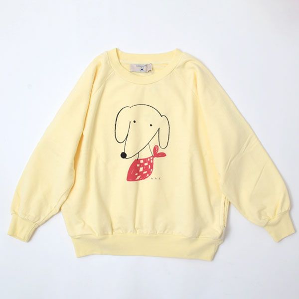 オーガニックコットン キッズスウェットラグランシャツDog