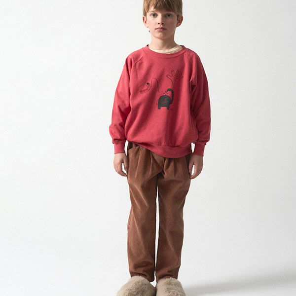 オーガニックコットン キッズスウェットラグランシャツHand