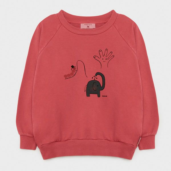 オーガニックコットン キッズスウェットラグランシャツHand