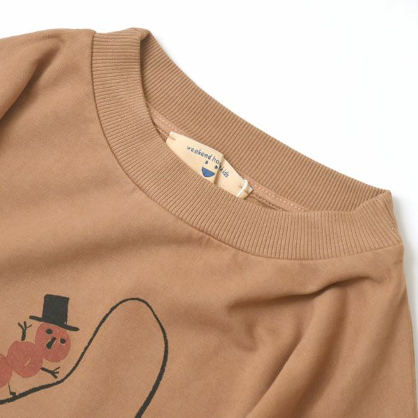 オーガニックコットン キッズスウェットシャツWorm