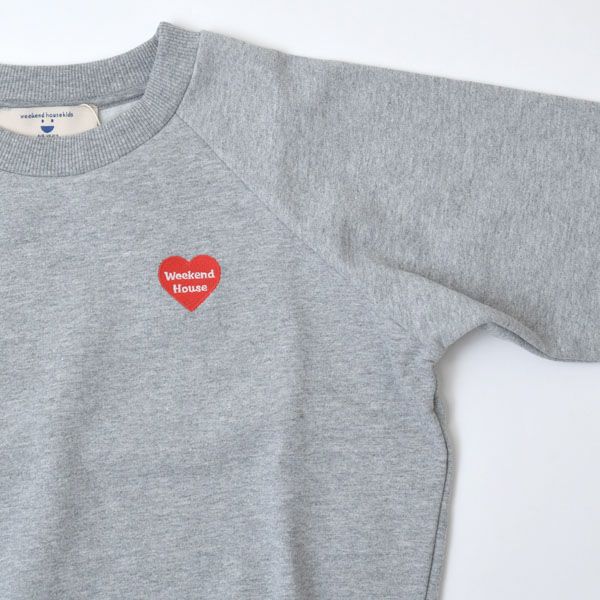 オーガニックコットン キッズスウェットシャツWHK(ゆったり)