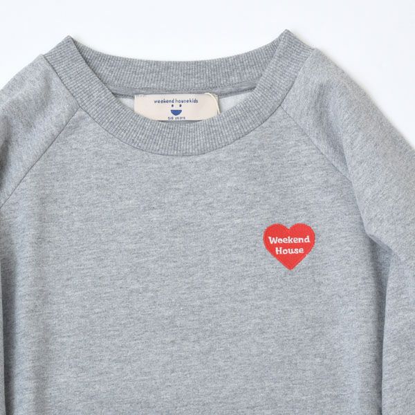 オーガニックコットン キッズスウェットシャツWHK(ゆったり)