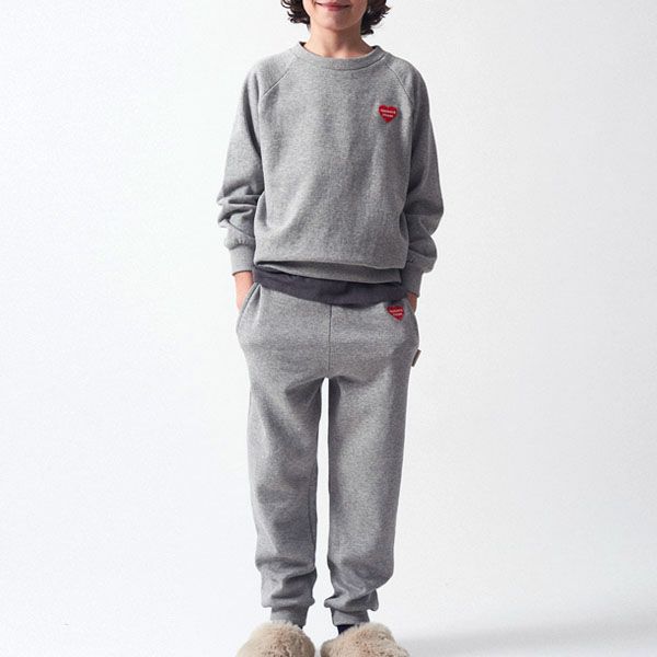 オーガニックコットン キッズスウェットシャツWHK(ゆったり)