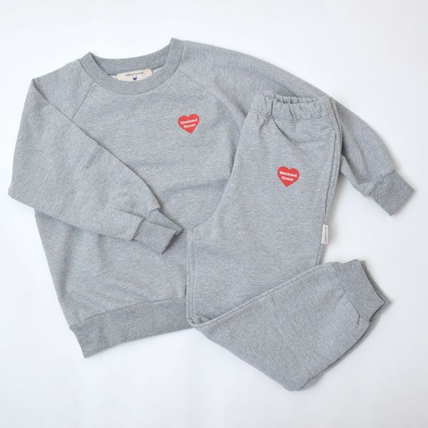 オーガニックコットン キッズスウェットシャツWHK(ゆったり)