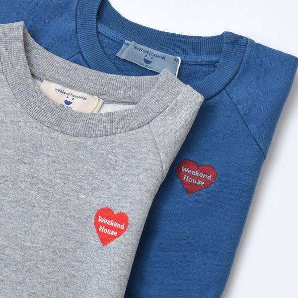 オーガニックコットン キッズスウェットシャツWHK(ゆったり)