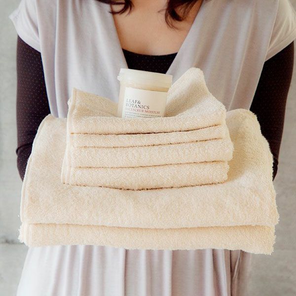 オーガニックコットンコレット2 フェイスタオル きなり 33×78