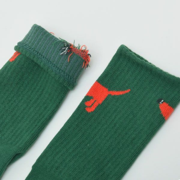 オーガニックコットン キッズソックスDog Anti-slip 2足組