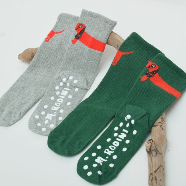 オーガニックコットン キッズソックスDog Anti-slip 2足組