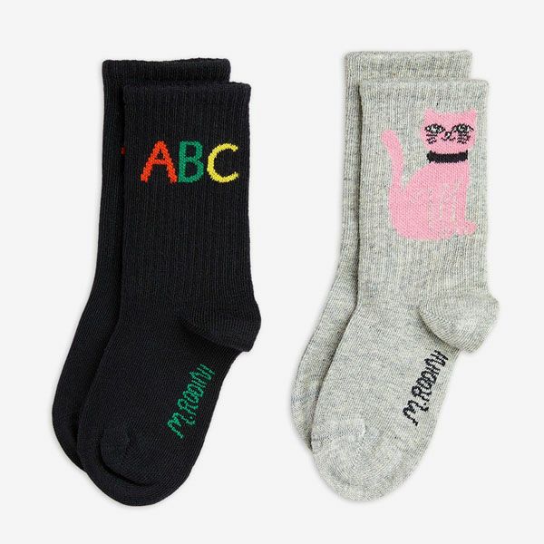 オーガニックコットン キッズソックスABC 2足組