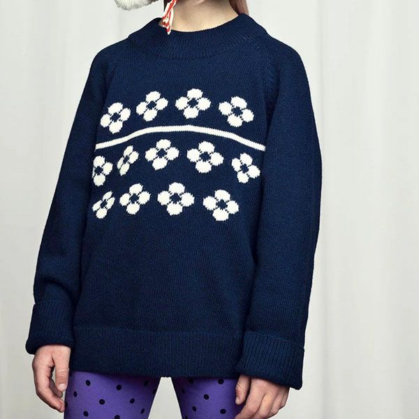 オーガニックコットン&ウールキッズFlowersセーター