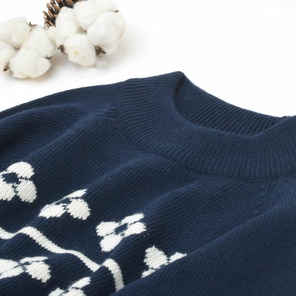 オーガニックコットン&ウールキッズFlowersセーター