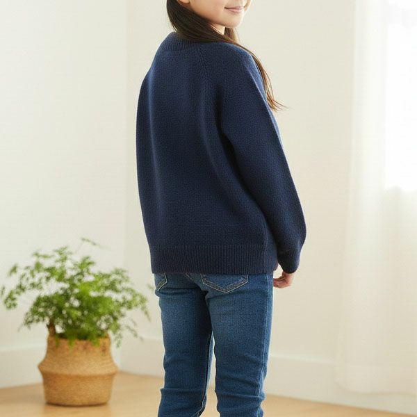 オーガニックコットン&ウールキッズFlowersセーター