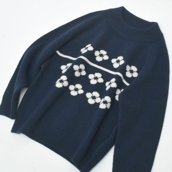 オーガニックコットン&ウールキッズFlowersセーター