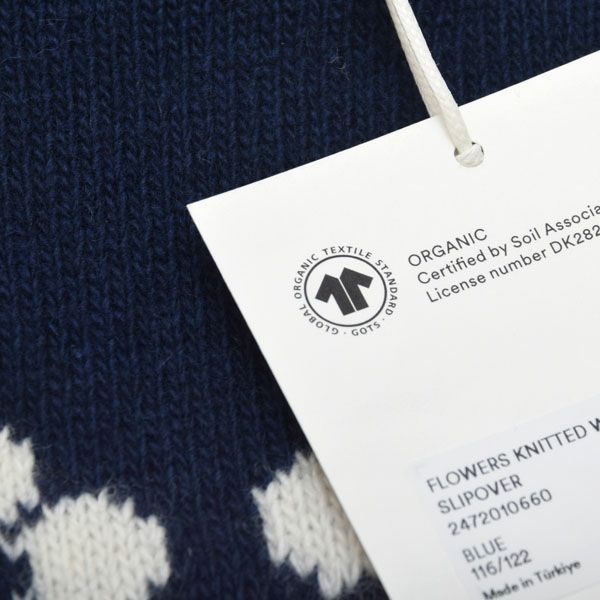 オーガニックコットン&ウールキッズFlowersセーター