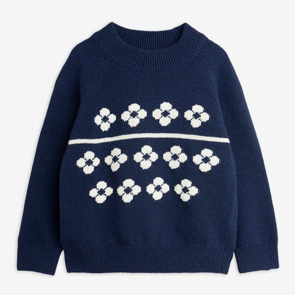 オーガニックコットン&ウールキッズFlowersセーター