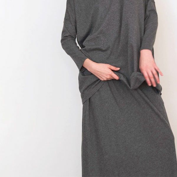 オーガニックコットン ファインニットロングスカート