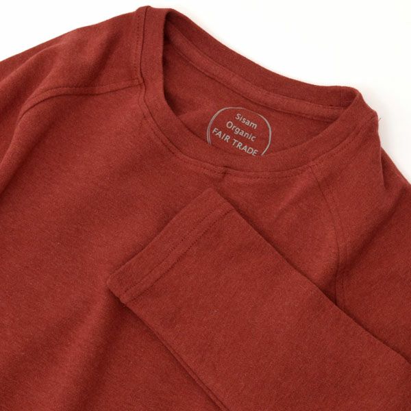 オーガニックコットン ロングスリーブトップ