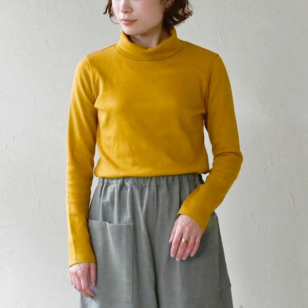 オーガニックコットン タートルネックトップ