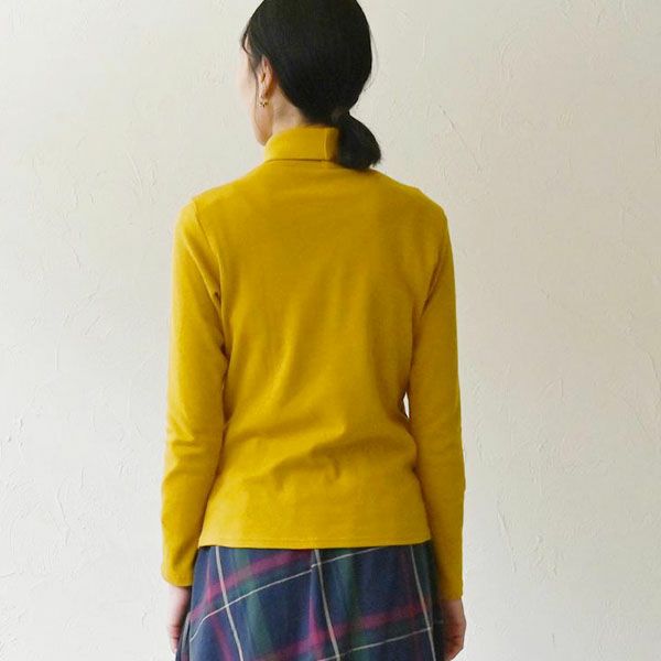 オーガニックコットン タートルネックトップ