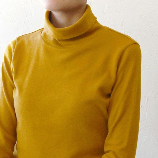 オーガニックコットン タートルネックトップ