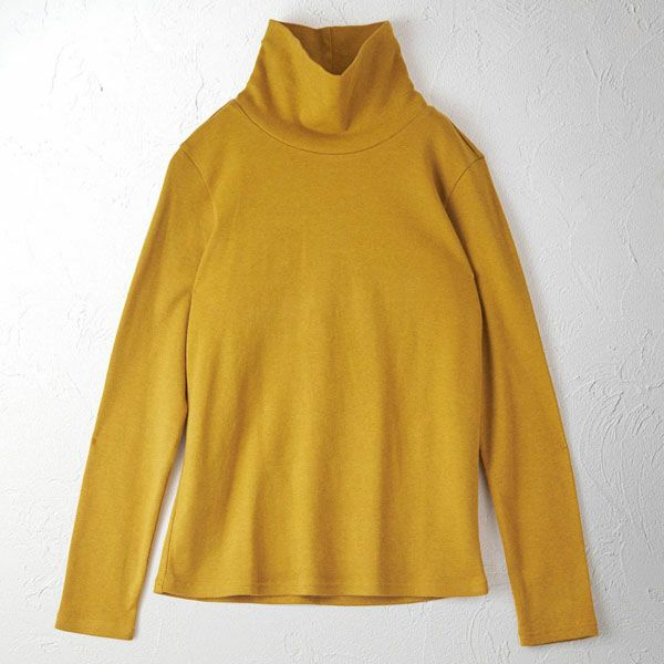 オーガニックコットン タートルネックトップ