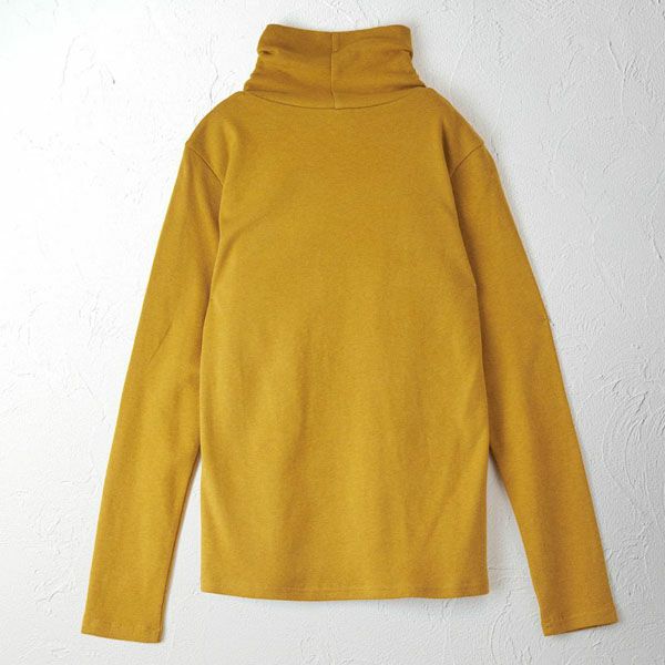 オーガニックコットン タートルネックトップ