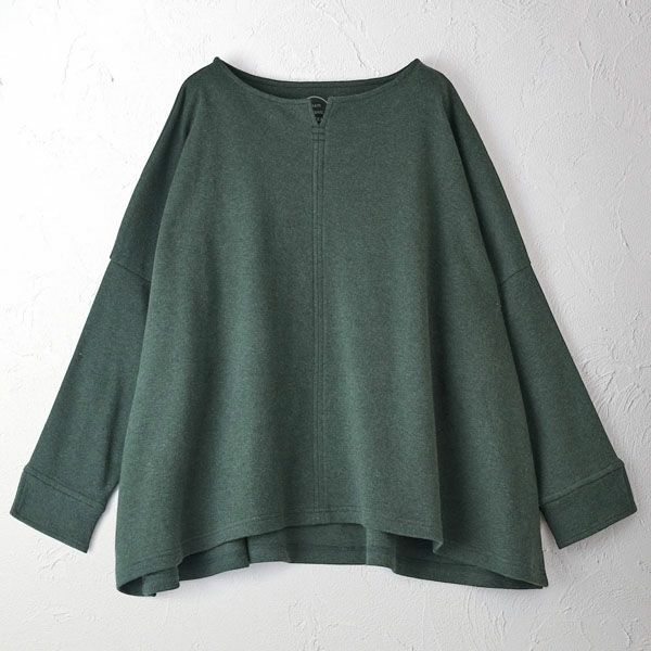 オーガニックコットン フロントスリットトップ