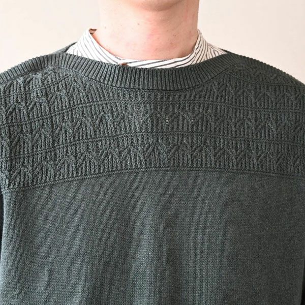 オーガニックコットン ユニセックスレイヤードニットトップ