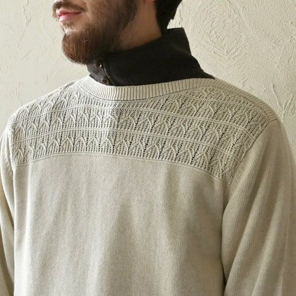 オーガニックコットン ユニセックスレイヤードニットトップ