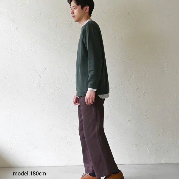 オーガニックコットン ユニセックスレイヤードニットトップ