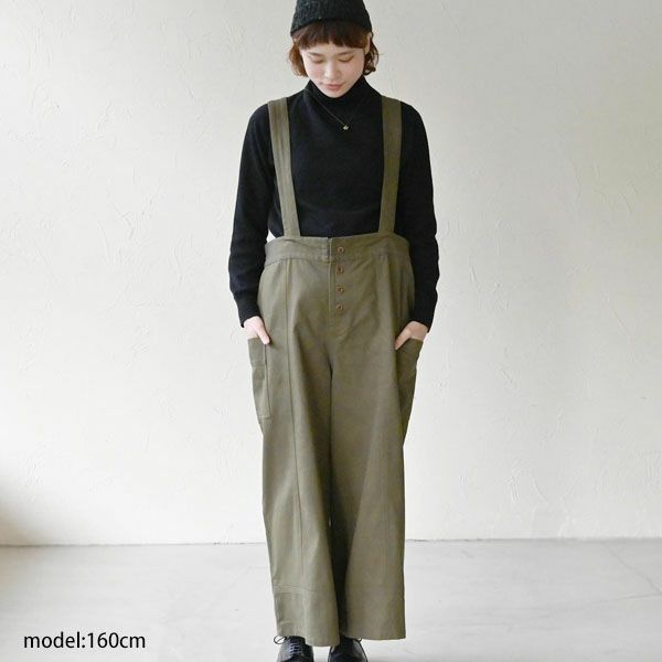 オーガニックコットン リブタートルネックニットトップ