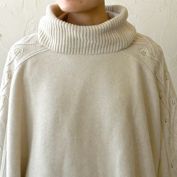 オーガニックコットン スパイスニットポンチョ